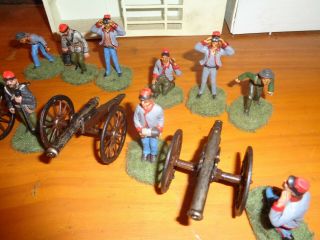 Painted plastic 54mm American Civil War Southern artillery 3