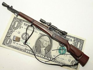 1/6 Scale Miniature Ww2 Us U.  S.  Army M1 Garand Sniper Rifle Plastic