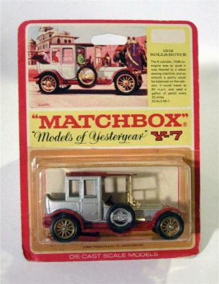 Matchbox Lesney Models Of Yesteryear Y - 7c 1912 Rolls Royce - Blisterpack Bp