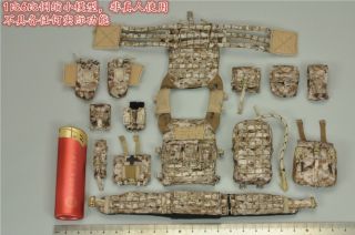 Tactical Vest & Pouches For Damtoys Dam 78065 Nswdg Aor1 1/6 Scale 12  Figure