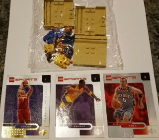 Kobe Bryant Lego Minifigure In Factory Packaging W/cards,  2 Minifigs