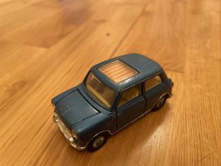 Vintage Corgi Bmc Mini Cooper S Magnifique Sun Roof Blue,  Rare 334