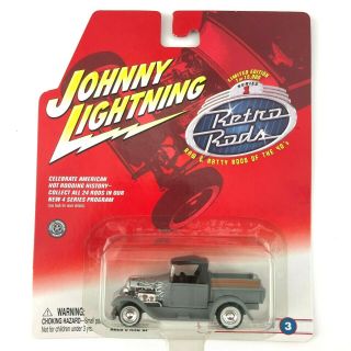 Johnny Lightning Retro Rods 1929 29 Ford Model A Pickup Truck Gray Die Cast 1/64