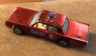 1970 Red Line Mattel Hot Wheels Fire Chief Cruiser,  Ex