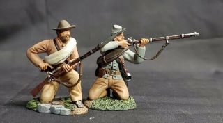 W.  Britain 17938 American Civil War Confederate Infantry Firing Line - Britains