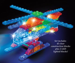 Laser Pegs Helicopter 4 - In - 1 Building Set Lighted Construction Toy