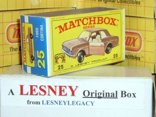 Matchbox Lesney 25d Ford Cortina Gt Model Type E4 Empty Box Only