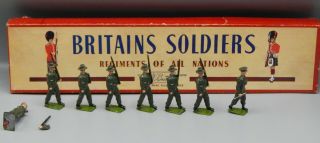 Old Britains Australian Army Infantry Battle Dress Marching Set 2031 Roan Box