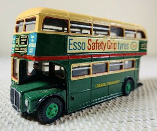 Dinky Toys Code 3 London Transport Diecast Bus Model In Esso Tyres Livery