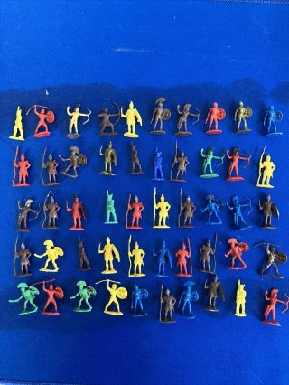 50 Vintage Ho Giant 1/72 Plastic Miniatures Romans Ancients & Vikings