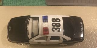 KINSMART Black/White Police CHEVY CAPRICE 1:86 HO Scale Vehicle PULLBACK ACTION 3