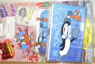 c.  1999 Finger Boards Brat Boards Crash Bandicoot & Chilly Willy 2