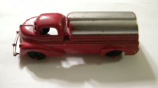 Vintage 1940s Manoil 710 Diecast Oil Tanker Toy Truck 4 1/2 Inches Long