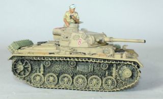 King & Country World War Ii German Panzer Iii Tank Desert Patrol 2002 Issue