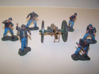 The Collectors Showcase Civil War Union Artillery 6 Figures,  Artillery Piece