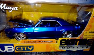 2006 Jada Toys Big Time Muscle 67 Chevy Camaro 1967 1/24 Blue