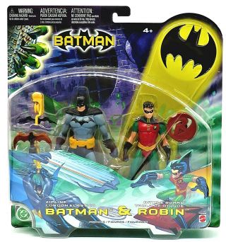 Batman Action Figures Zipline Batman & Battle Board Robin 2 - Pack 2003