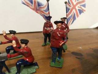 Antique Vintage JoHillco J.  Hill Co Britains Mounted Lead Toy Soldiers 3