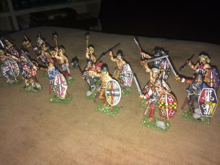 16 Painted 1/32 - Rare 54mm Ancient Gaul Celtic Warriors Discontinued