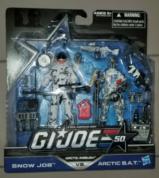 G.  I.  Joe 50th Anniversary Classic Snow Job And Arctic Bat 2 - Pack