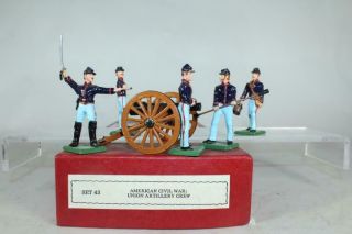 Ron Wall Civil War Union Army Cannon And Crew Set 43 Boxed