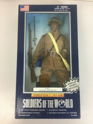 Soldiers Of The World Wwi 1914 - 1918 Usa 157th Div.  Black Infantryman 12 " Figure