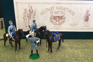 Alymer Military Miniatures Ab - 23 Confederate Cavalry At A Halt Made In Spain