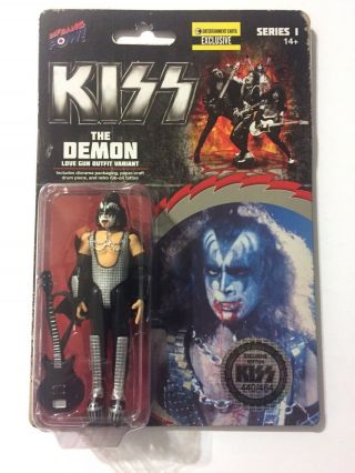 Kiss Gene Simmons Demon Love Gun Variant Action Figure With Blood Bif Bang Pow