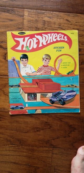Vintage 1969 Hot Wheels Sticker Fun Book Authorized Edition By Whitman