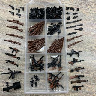 Custom Ww2 Us Military Weapons Organized - Compatible With Lego Minifigs V2