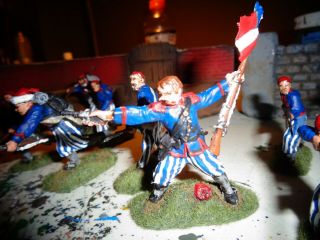 Painted plastic 54mm American Civil War Southern Zouave infantry 3