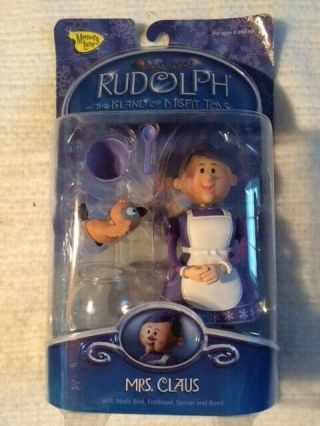 Mrs Claus Rudolph Island Of Misfit Toys Memory Lane Figure With Bird Fishbowl