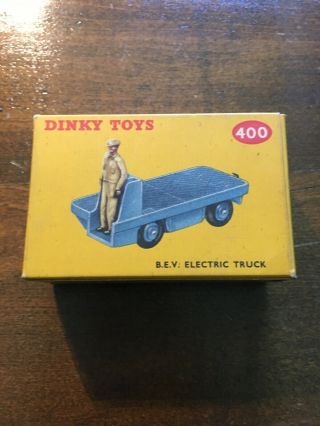 DINKY TOYS 400 B.  E.  V.  ELECTRIC TRUCK JUST BOX BY MECCANO IN ENGLAND 2