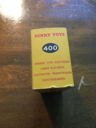 DINKY TOYS 400 B.  E.  V.  ELECTRIC TRUCK JUST BOX BY MECCANO IN ENGLAND 3