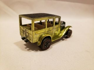 Vintage Hot Wheels Redline 1968 ' 31 Classic Ford Woody Lime/Antifreeze ? 3
