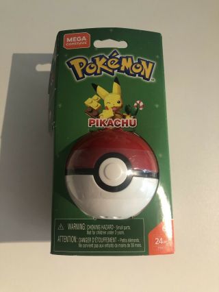 Mega Construx Pokemon Candy Cane Pikachu Poke Ball