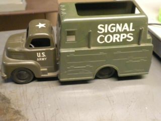 Marx Military Us Army Signal Corps Truck Hard Plastic