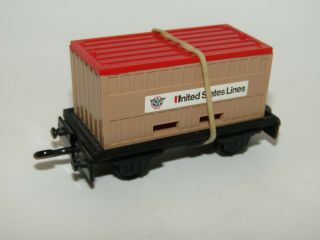 Matchbox Superfast No 25 Flat Car Container Tan " United States Lines " N Ub