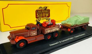 Atlas 1/76 Charles Thurstons Diamond T Fairground Truck Model & Loaded Trailer