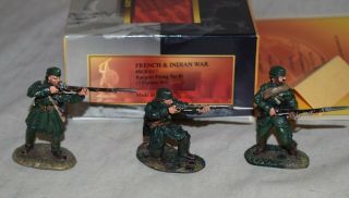 Conte Miniatures Rog017 French & Indian War Rangers Firing Set 1 - 3 Figures