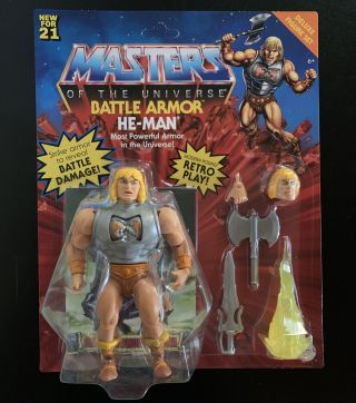 2021 Masters Of The Universe Motu Origins: Battle Armor He - Man Figure Unpunched
