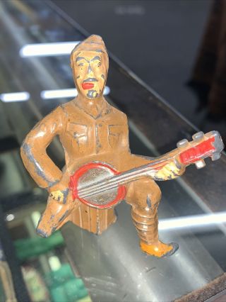Vintage Barclay,  Manoil Toy Lead Soldier Playing A Banjo (m95)