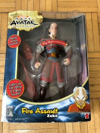 Fire Assault Zuko Avatar The Last Airbender Mattel 2005 Rare