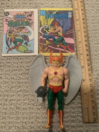 Hawkman Vintage Loose 1984 Kenner Dc Powers Figure W/ Mace Comic,  Bonus