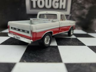 Custom made 1972 Ford F150 short bed Truck 1:64 Scale f100 wheels tires tool box 2