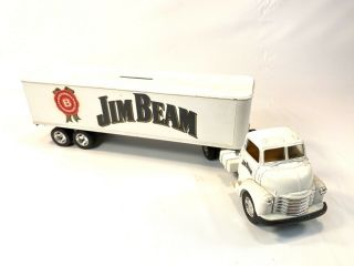 Ertl Jim Beam Brands 1950 Chevy Cab 2 In Series Semi Truck & Trailer Bank W/key