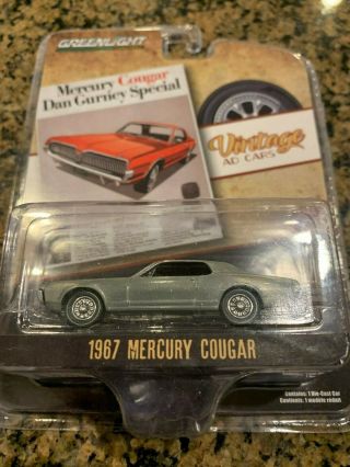 1/64 Greenlight Vintage Ad Cars 1967 Mercury Cougar