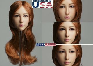 1/6 Asian Female Movable Eyes Head Sculpt B For 12 " Phicen Hot Toys Figure Usa