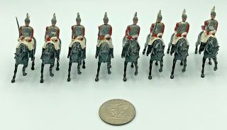 (8) Vintage Britains Mounted Regiment Lifeguards Lead Toy Soldiers 54mm Great