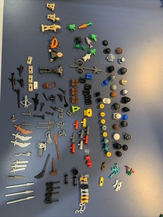 Assorted Lego Minifigure Parts And Accessories
